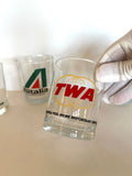 Vintage Airlines Glasses Pan Am TWA SAS KLM - Southern Vintage Wares