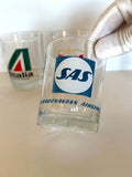 Vintage Airlines Glasses Pan Am TWA SAS KLM - Southern Vintage Wares