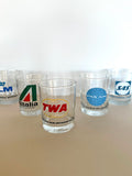 Vintage Airlines Glasses Pan Am TWA SAS KLM - Southern Vintage Wares