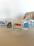 Vintage Airlines Glasses Pan Am TWA SAS KLM - Southern Vintage Wares