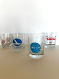 Vintage Airlines Low Ball Glasses - Pan Am, Eastern, Sabina, British Airways - TWA Glasses - Southern Vintage Wares