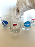 Vintage Airlines Low Ball Glasses - Pan Am, Eastern, Sabina, British Airways - TWA Glasses - Southern Vintage Wares