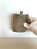 Vintage Floral Embossed Flask 1940s - Southern Vintage Wares