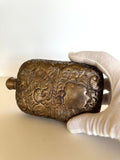 Vintage Brass Flask Floral Embossed - Southern Vintage Wares