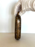 Vintage Brass Flask Floral Embossed - Southern Vintage Wares