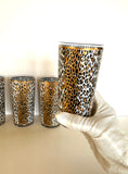 Culver Leopard Print Glasses Mid Century - Southern Vintage Wares