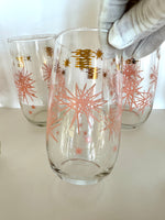 Mid Century Atomic Pink & Gold Glasses