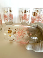 Mid Century Atomic Pink & Gold Glasses