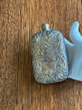 Vintage Brass Flask Floral Embossed - Southern Vintage Wares