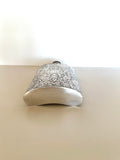Heavy Vintage Silver-Plated Flask, Floral Embossing - Southern Vintage Wares
