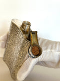 Heavy Vintage Silver-Plated Flask, Floral Embossing - Southern Vintage Wares