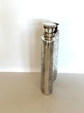 Heavy Vintage Silver-Plated Flask, Floral Embossing - Southern Vintage Wares