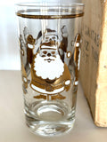Mid Century Gold Santa Glasses by Washington Pasinski Glass Co - Southern Vintage Wares
