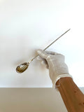 Vintage Coin Silver Cocktail Spoon, Art Deco Design