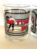 Pair of Bottoms Up Glasses by Cera, Very Rare Pattern, 1960s - Southern Vintage Wares