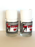 Pair of Bottoms Up Glasses by Cera, Very Rare Pattern, 1960s - Southern Vintage Wares