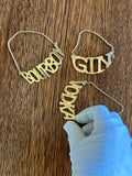Vintage Napier Decanter Tags Gold-Plated (Gin, Bourbon, Vodka) - Southern Vintage Wares
