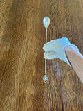 Sterling Silver Cocktail Spoon Twisted Stem