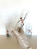 Libbey Risque Pole Dancer Glasses, Set of 4 Tumblers