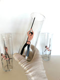 Libbey Risque Pole Dancer Glasses, Set of 4 Tumblers