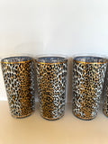 Culver Leopard Print Glasses Mid Century - Southern Vintage Wares