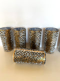 Culver Leopard Print Glasses Mid Century - Southern Vintage Wares