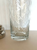 Vintage Heavy Cut Glass Cocktail Shaker - Southern Vintage Wares