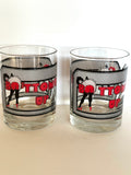 Pair of Bottoms Up Glasses by Cera, Very Rare Pattern, 1960s - Southern Vintage Wares
