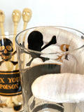 Georges Briard Name Your Poison Glasses, (7-Piece Set) - Southern Vintage Wares
