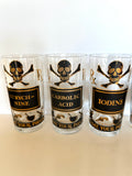 Georges Briard Name Your Poison Glasses, (7-Piece Set) - Southern Vintage Wares