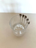 Silver Cocktail Picks, Inca Tiki Finials
