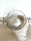 Mid Century Cotton Boll Pitcher Glasses Set, 5-Pieces