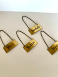 Vintage Brass Decanter Tags 1970s - Southern Vintage Wares