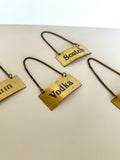 Vintage Brass Decanter Tags 1970s - Southern Vintage Wares