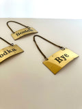 Vintage Brass Decanter Tags 1970s - Southern Vintage Wares