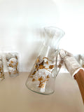 Mid Century Cotton Boll Pitcher Glasses Set, 5-Pieces