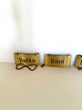 Vintage Brass Decanter Tags 1970s - Southern Vintage Wares