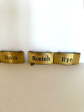 Vintage Brass Decanter Tags 1970s - Southern Vintage Wares