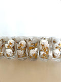 Mid Century Cotton Boll Glasses, Set #1