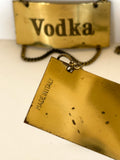 Vintage Brass Decanter Tags 1970s - Southern Vintage Wares