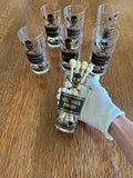 Georges Briard Name Your Poison Glasses, (7-Piece Set) - Southern Vintage Wares