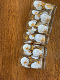 Mid Century Cotton Boll Glasses, Set #1