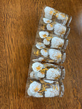 Mid Century Cotton Boll Glasses, Set #1