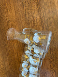 Mid Century Cotton Boll Pitcher Glasses Set, 5-Pieces