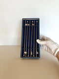 Sterling Silver Swizzle Stir Sticks, original box - Southern Vintage Wares