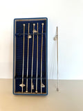 Sterling Silver Swizzle Stir Sticks, original box - Southern Vintage Wares