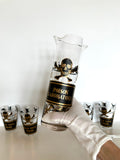 Georges Briard Poison Labratory Pitcher, Blend Your Poison Glasses - Southern Vintage Wares