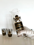 Georges Briard Poison Labratory Pitcher, Blend Your Poison Glasses - Southern Vintage Wares