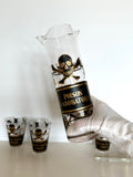 Georges Briard Poison Labratory Pitcher, Blend Your Poison Glasses - Southern Vintage Wares