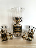 Georges Briard Poison Labratory Pitcher, Blend Your Poison Glasses - Southern Vintage Wares